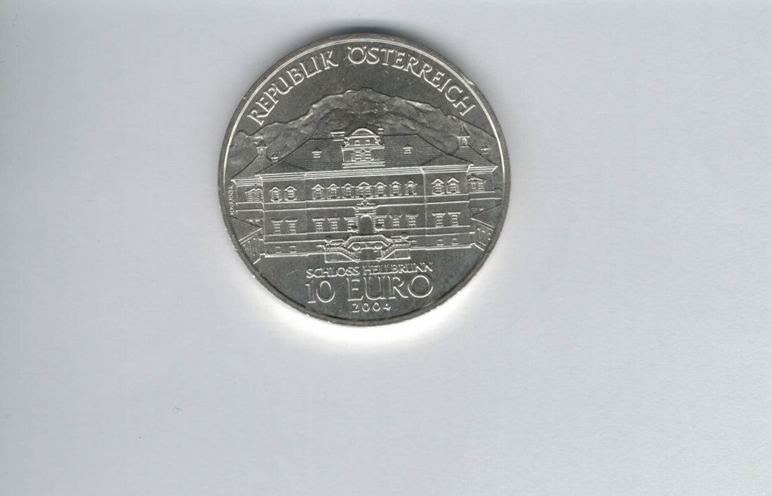  10 Euro 2004 Schloß Hellbrunn silber 925/16g Österreich Spittalgold9800 (4971/5   