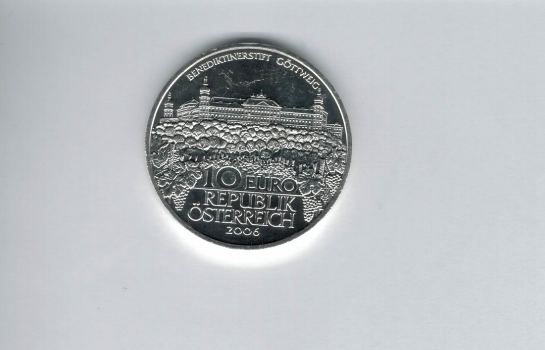  10 Euro 2006 Stift Göttweig  silber 925/16g Österreich Spittalgold9800 (4971/10   