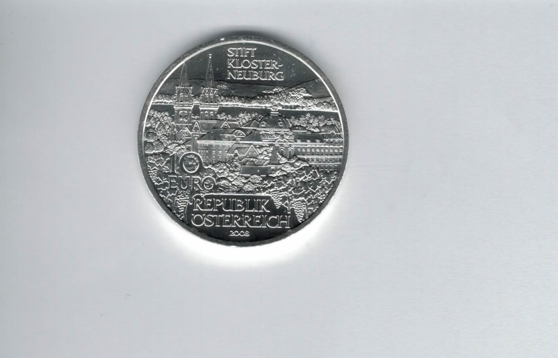  10 Euro 2008 Stift Klosterneuburg silber 925/16g Österreich Spittalgold9800 (4971/13   