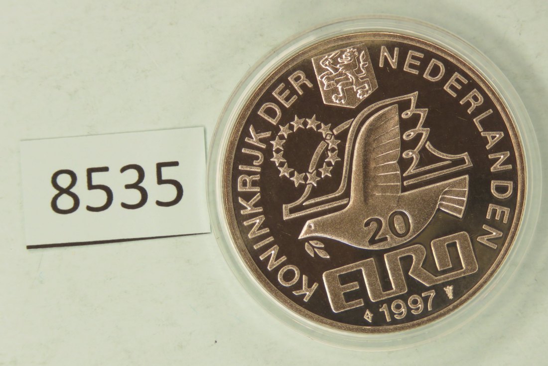  8535 Niederlande   1997 - 20 EURO - Hooft -  15 g Silber 0.800   