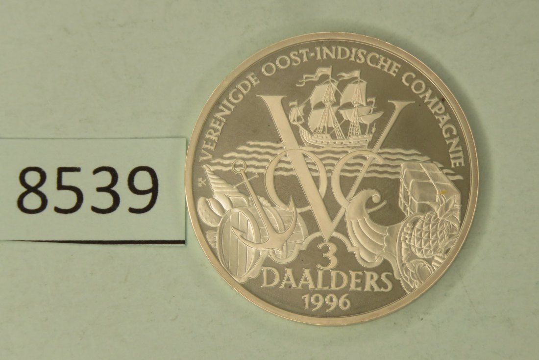  8539 Ver. Ostindien Comp. 1996 - 3 Daalders - Johan Blaeu -  11,5 g Silber 0.925   