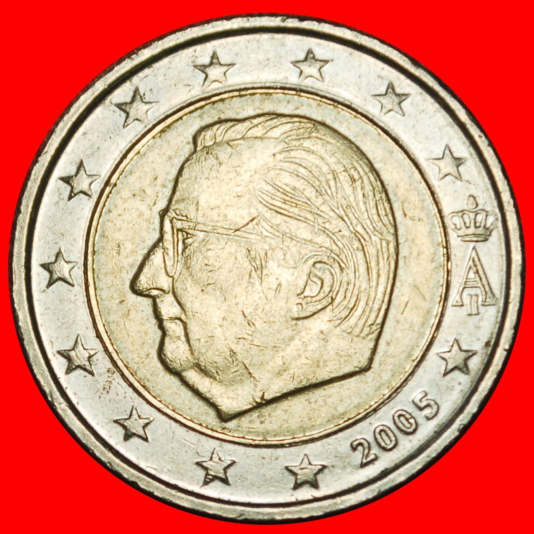  Ⰶ ALBERT II. (1993-2013): BELGIEN ★ 2 EURO 2005 PHALLISCHE TYP 1999-2006!  ★OHNE VORBEHALT   