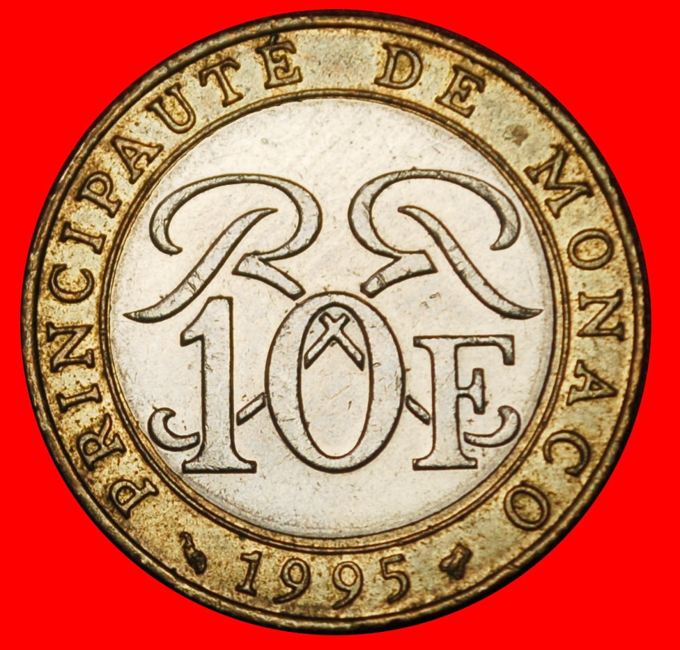  Ⰶ FRANKREICH (1989-2000): MONACO ★10 FRANCS 1995 RITTER STG! RAINIER III. (1949-2005)★OHNE VORBEHALT   