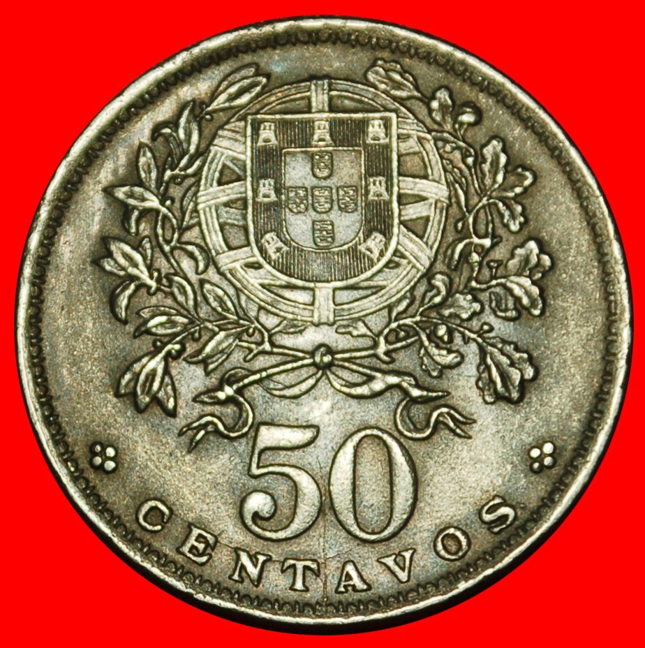  Ⰶ FREIHEIT 1927-1968:PORTUGAL★50 CENTAVO 1944 KRIEGSZEIT (1939-1945)★STG UNGEWÖHNLICH★OHNE VORBEHALT   