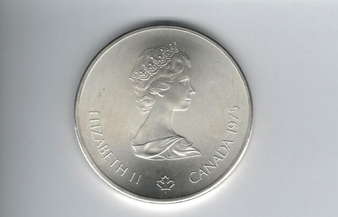  10 Dollar 1976 Montreal Olympia Kopf 925/48,3g silber Canada Kanada Spittalgold9800 (3469)   