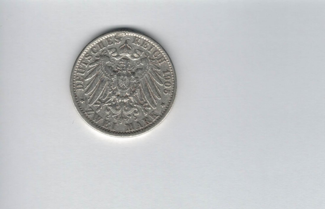  2 Mark 1905 Wilhelm II König von Preussen Kaiserreich Deutschland Spittalgold9800 (4976   