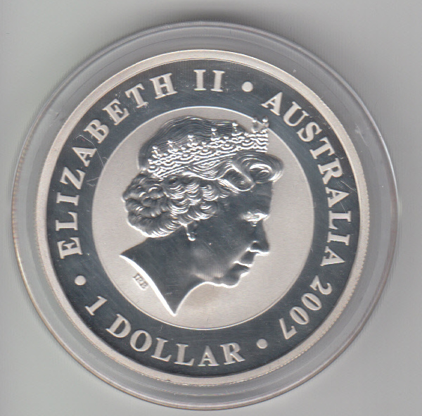  Australien, 1 Dollar 2007, Koala, 1 unze oz Silber, 31,1 Gramm Feinsilber   