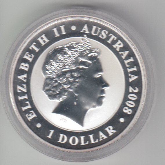  Australien, 1 Dollar 2008, Koala, 1 unze oz Silber, 31,1 Gramm Feinsilber   