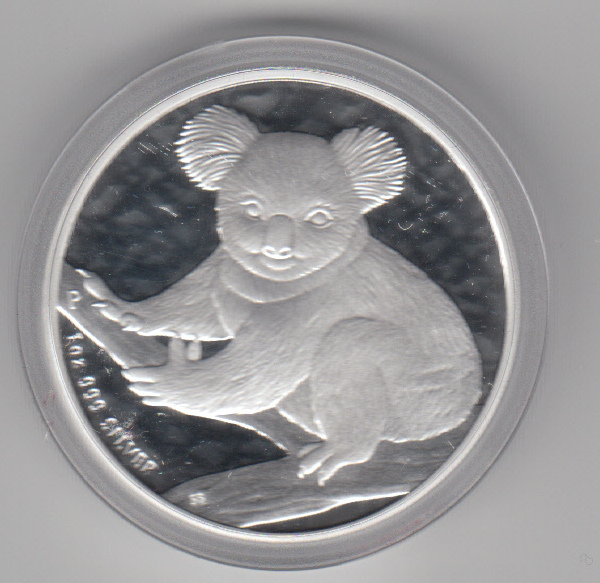  Australien, 1 Dollar 2009, Koala, 1 unze oz Silber, 31,1 Gramm Feinsilber   