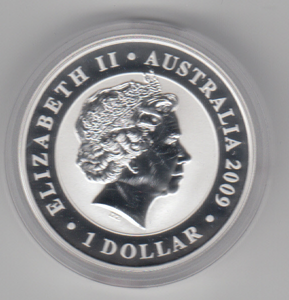  Australien, 1 Dollar 2009, Koala, 1 unze oz Silber, 31,1 Gramm Feinsilber   