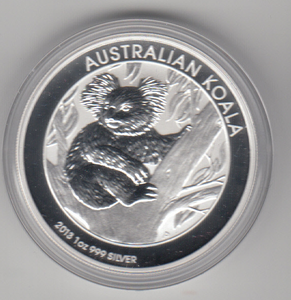  Australien, 1 Dollar 2013, Koala, 1 unze oz Silber, 31,1 Gramm Feinsilber   