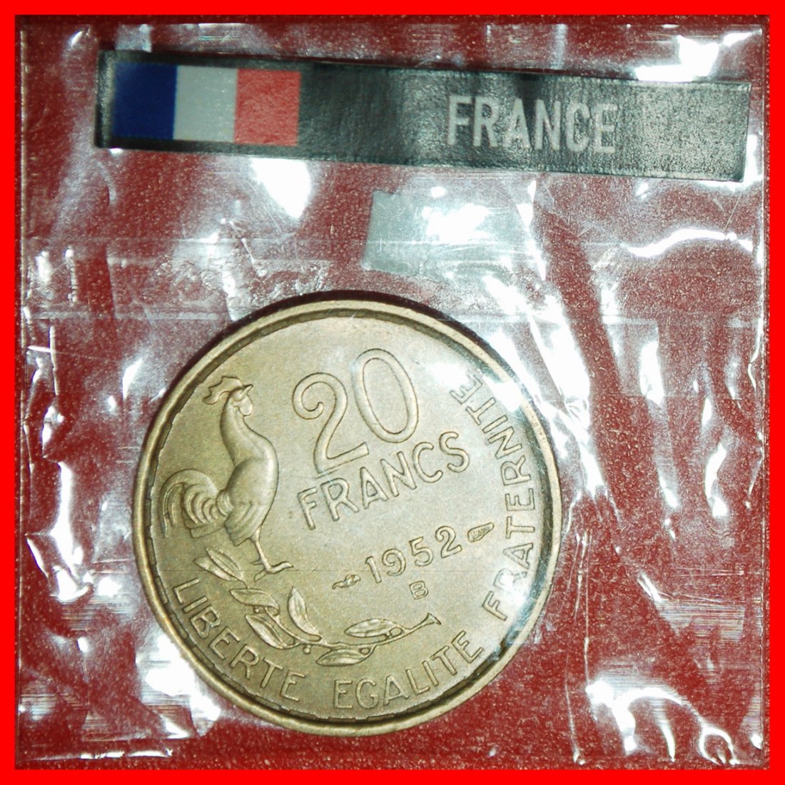  Ⰶ COCK (1950-1954): FRANCE ★ 20 FRANCS 1952B! G. GUIRAUD! IN HOLDER! ★LOW START★NO RESERVE!   