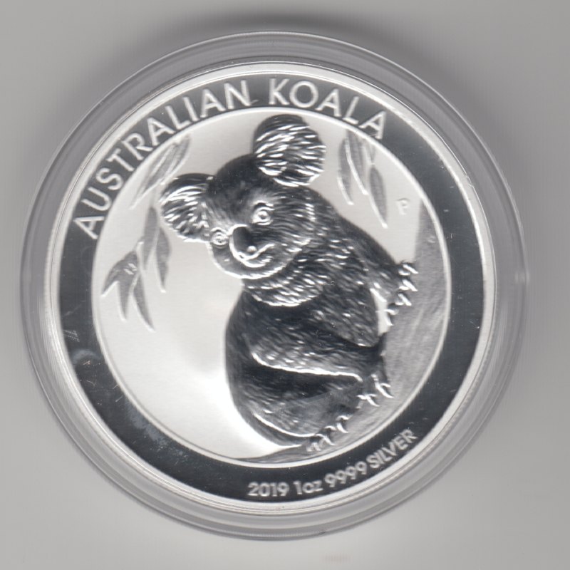  Australien, 1 Dollar 2019, Koala, 1 unze oz Silber, 31,1 Gramm Feinsilber   