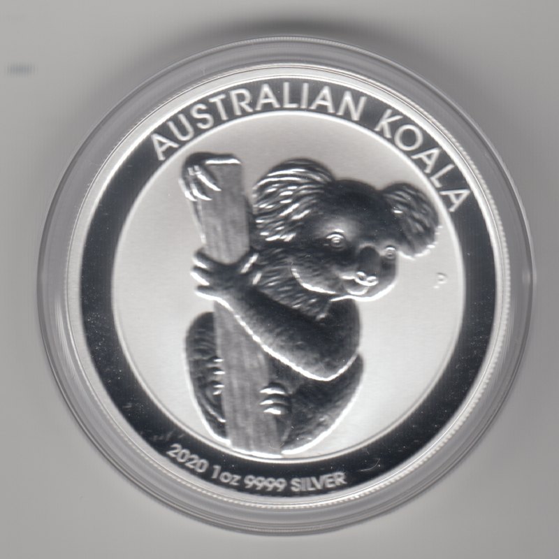  Australien, 1 Dollar 2020, Koala, 1 unze oz Silber, 31,1 Gramm Feinsilber   