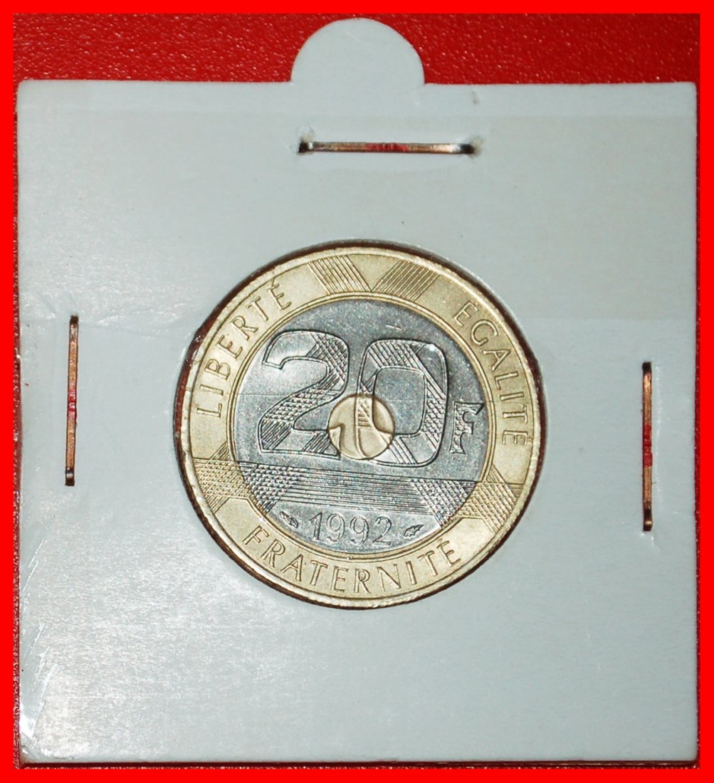  Ⰶ MONT SAINT-MICHEL (1992-2001): FRANCE ★ 20 FRANCS 1992! COIN ALIGNMENT ↑↓! ★LOW START★NO RESERVE!   