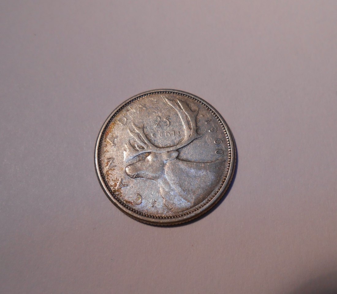  Kanada Silber 25 Cent 1960 (Silber 800)   