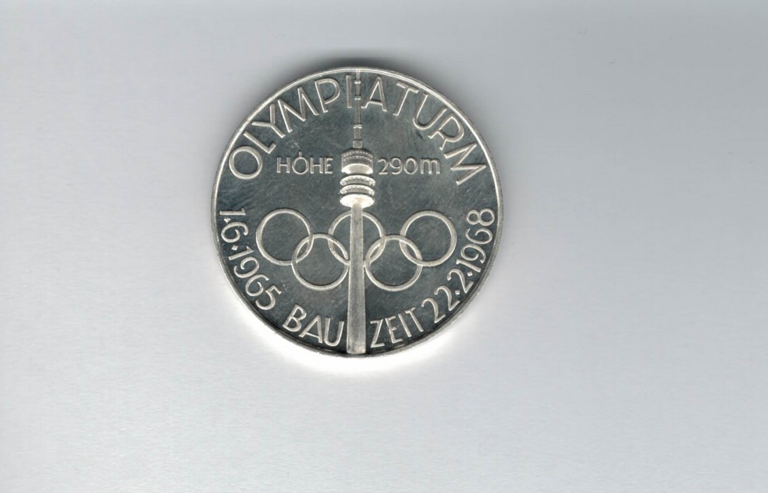  Silbermedaille München Olympiaturm silber 999/12g Deutschland Spittalgold9800 (3469   