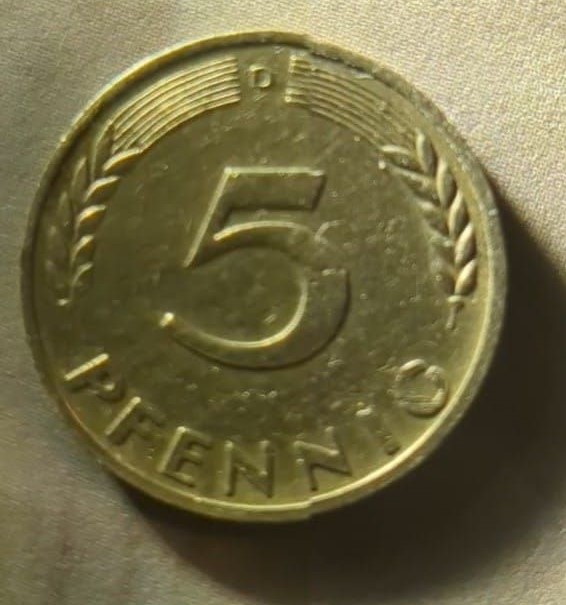  Deutschland-5Pfennig 1949 D Bank Deutscher Länder.Sehr gut erhalten .wenig geprägt.sehr selten   