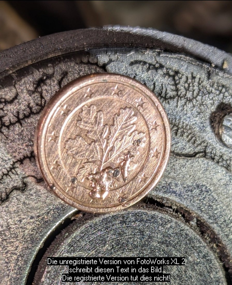  Deutschland  1 euro Cent fehltprägung- (Glück cent)sehe Bilder)   