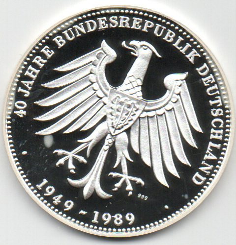  Silbermedaille Deutsch-Französische Freundschaft aus dem Jahr 1989   