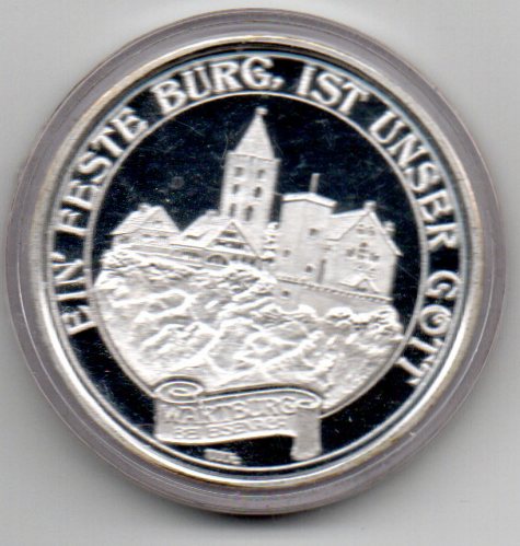  Silbermedaille 500 Jahre Luther /Wartburg   