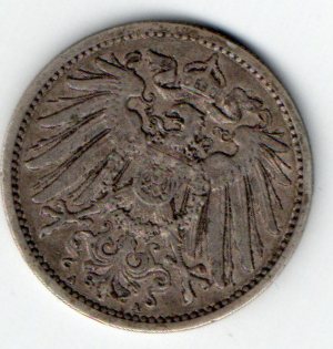  1 Mark Deutsches Reich 1908 A   