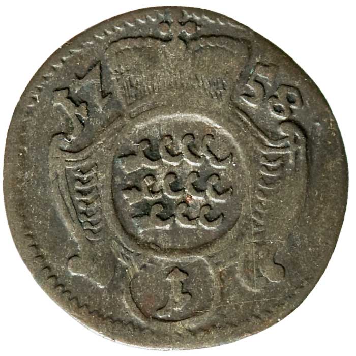  Württemberg - 1 Kreuzer 1758 - Schön# 109 - Billon - c_5329   