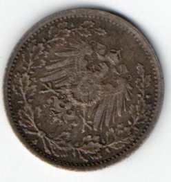  1/2 Mark Deutsches Reich  1917 A   