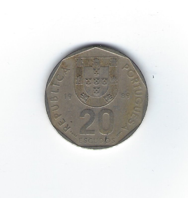  Portugal 20 Escudos 1989   