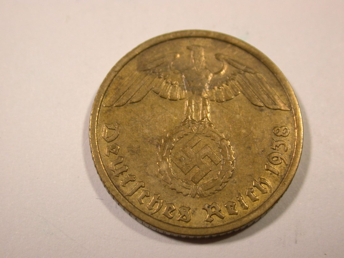  I9 3. Reich  10 Pfennig 1938 G in ss-vz  Originalbilder   