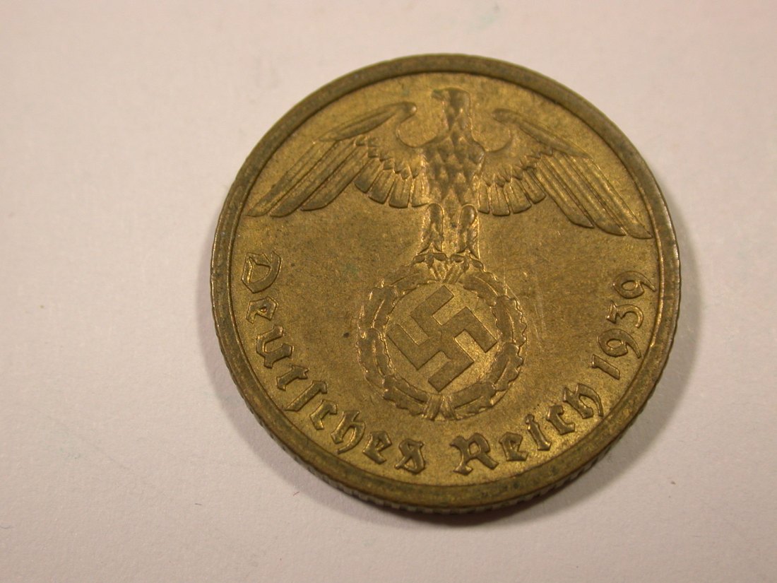  I9 3. Reich  10 Pfennig 1939 A in f.vz  Originalbilder   