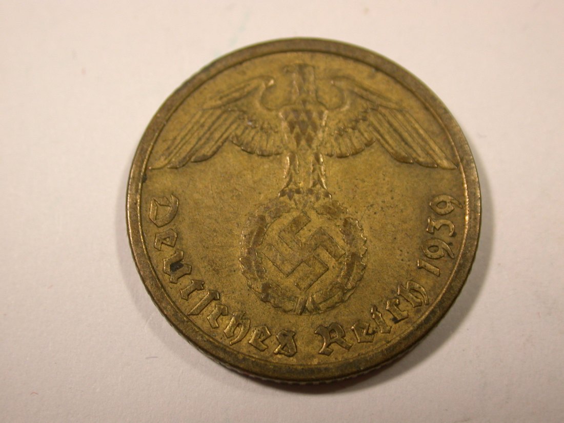  I9 3. Reich  10 Pfennig 1939 G in f.vz  Randfehler  Originalbilder   