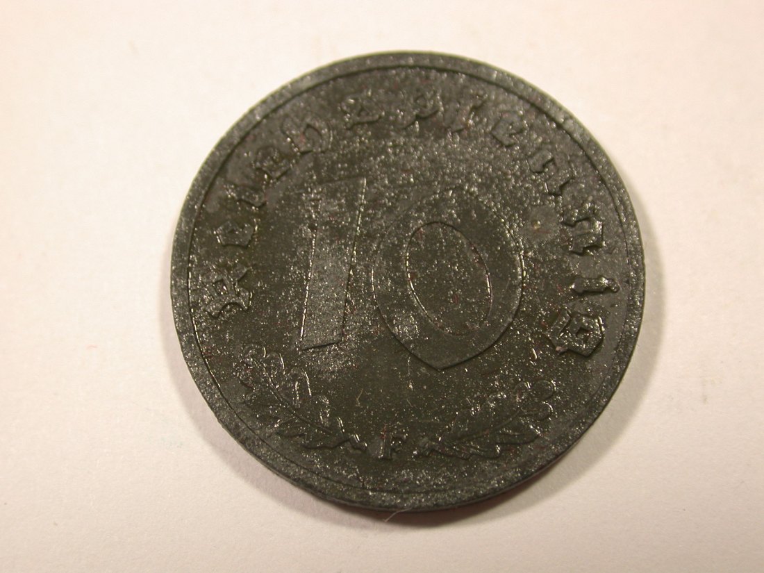  I9 3. Reich  10 Pfennig 1941 F in ss   Randfehler  Originalbilder   