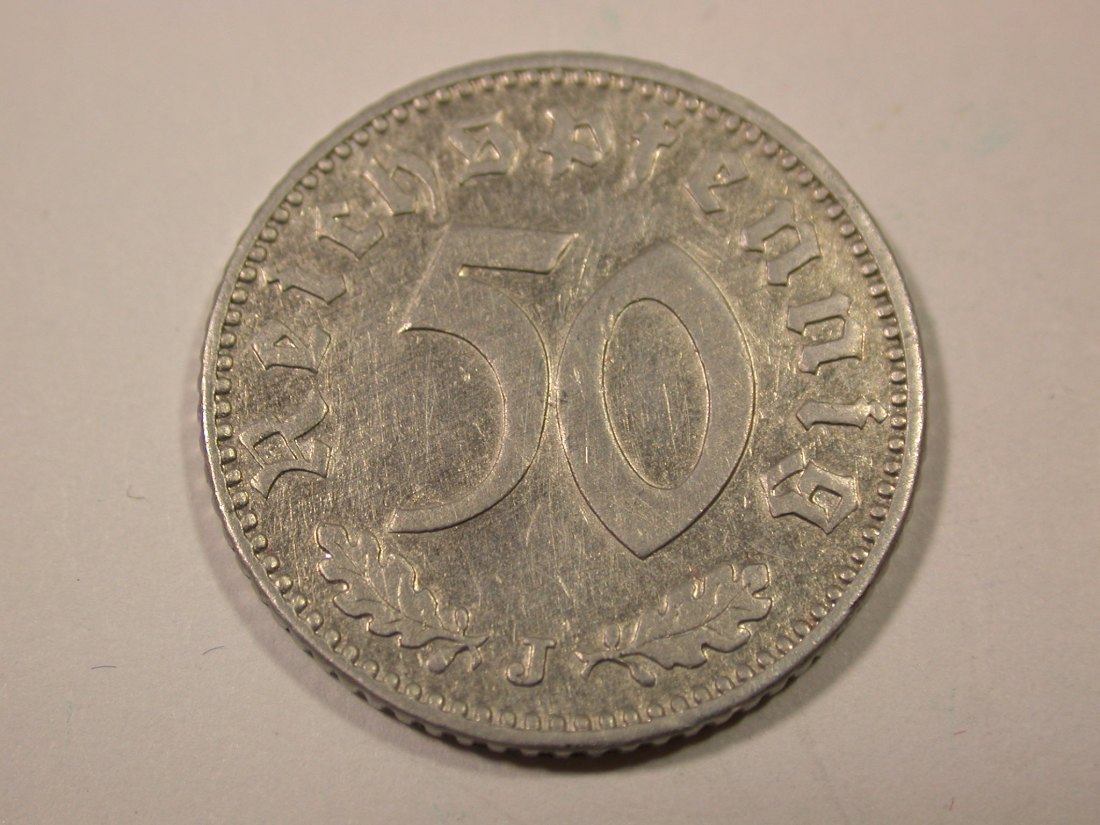  I9 3. Reich  50 Pfennig 1943 J in ss+/ss-vz  Originalbilder   