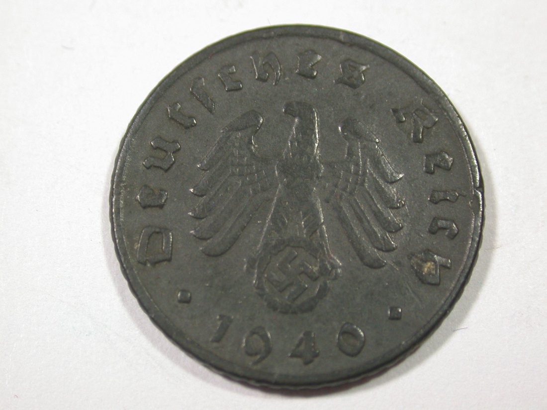  I9 3. Reich  5 Pfennig 1940 D in ss-vz  Originalbilder   