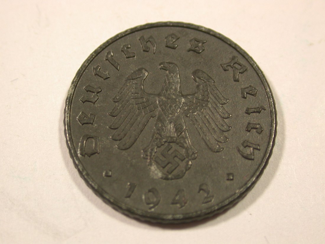  I9 3. Reich  5 Pfennig 1942 A in vz-st   Originalbilder   