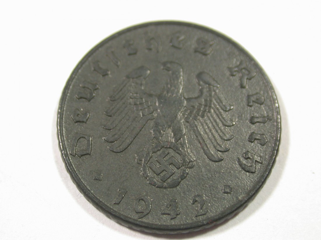  I9 3. Reich  5 Pfennig 1942 E in vz  Originalbilder   