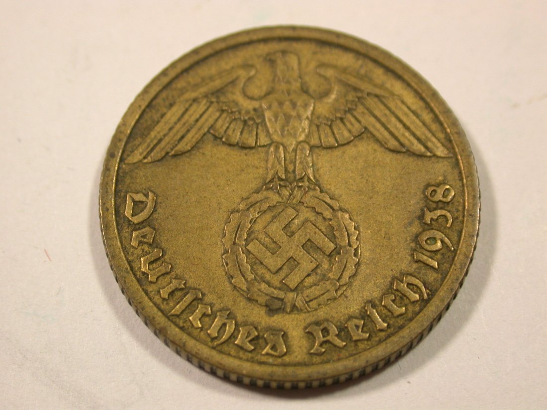  I9 3. Reich  10 Pfennig 1938 A in ss+   Originalbilder   