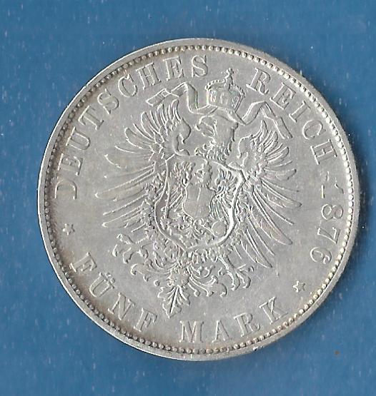  5 Mark Bayern Ludwig II 1876 D Muenzen Studio Münzenankauf Koblenz Frank Maurer AG146   