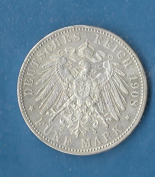  5 Mark Bayern Otto 1908 D Muenzen Studio Münzenankauf Koblenz Frank Maurer AG150   