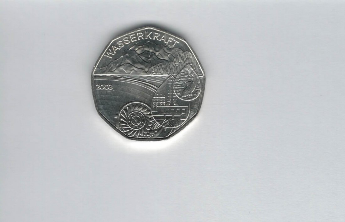  5 Euro 2003 Wasserkraft Österreich silber Spittalgold9800 (4974/2   