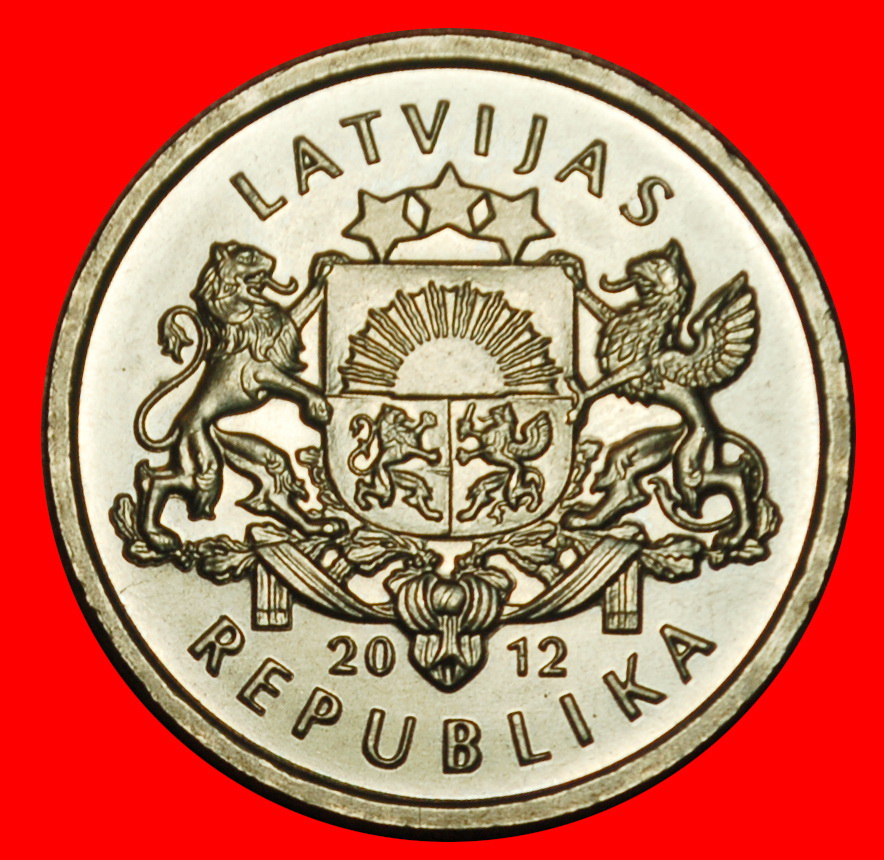  Ⰶ GERMANY: latvia (ex. USSR, russia) ★ 1 LAT 2012 UNC MINT LUSTRE!★LOW START ★ NO RESERVE!   