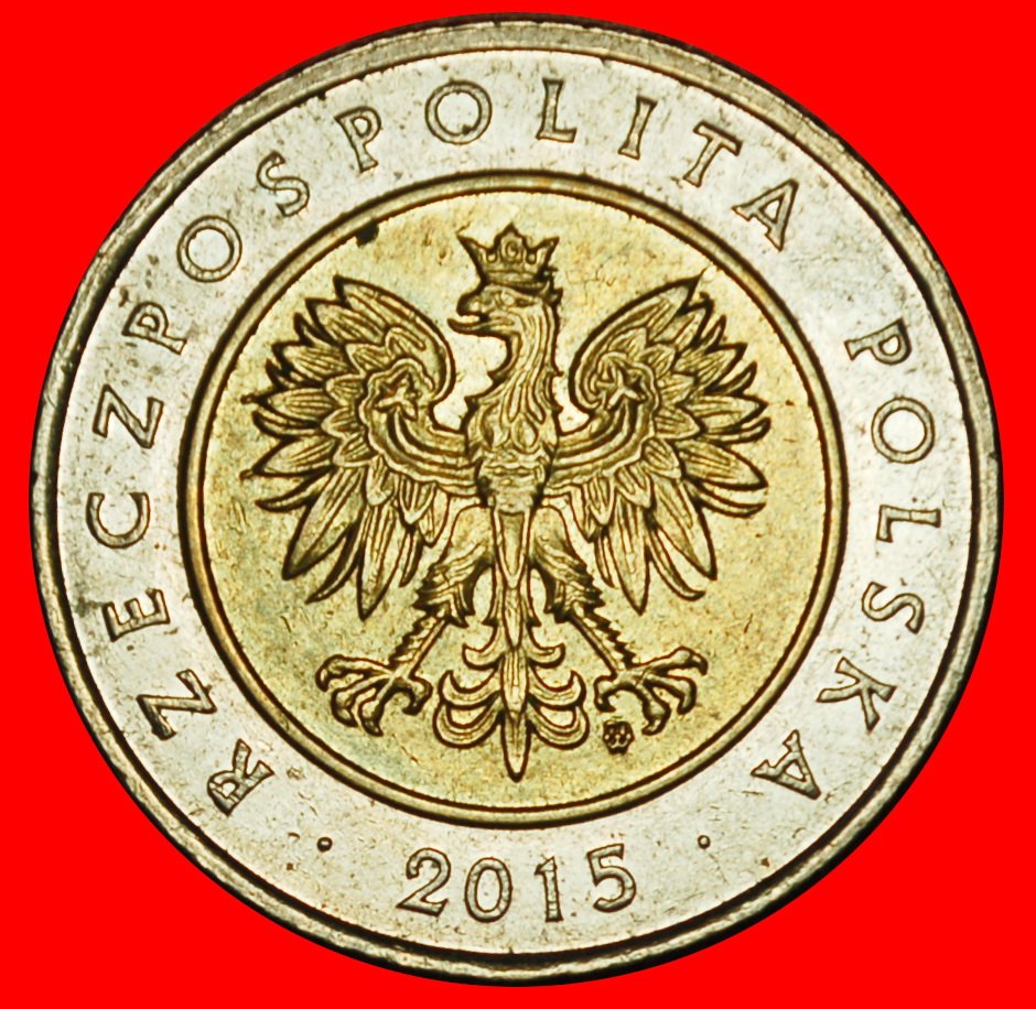  Ⰶ PRIVAT MÜNZPRÄGEANSTALT(1994-2023): POLEN ★ 5 ZLOTY 2015! BIMETALLISCH!★OHNE VORBEHALT   