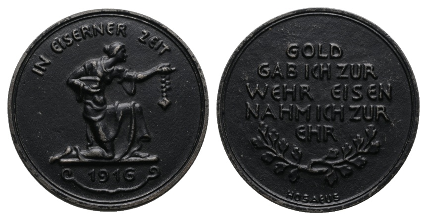  Medaille 1916, Eisen; 19,52 g, Ø 40 mm   