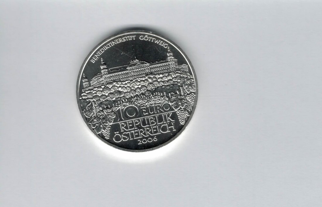  10 Euro 2006 Stift Göttweig  silber 925/16g Österreich Spittalgold9800 (4971/10   