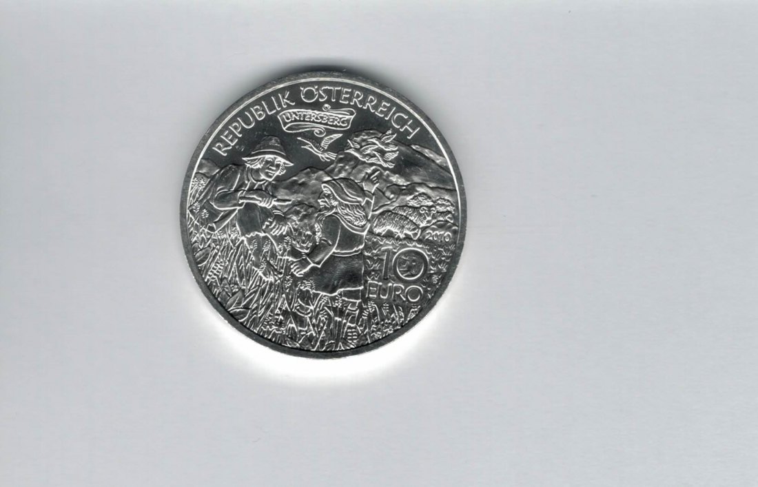  10 Euro 2010 Untersberg Karl der Große silber 925/16g Österreich Spittalgold9800 (4971/18   