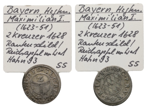  Bayern, 2 Kreuzer 1628   