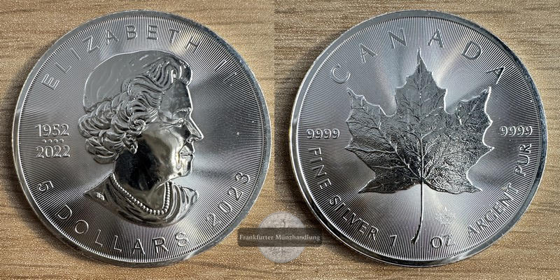  Kanada  5 Dollar 2023  Maple Leaf   FM-Frankfurt   Feinsilber: 31g   