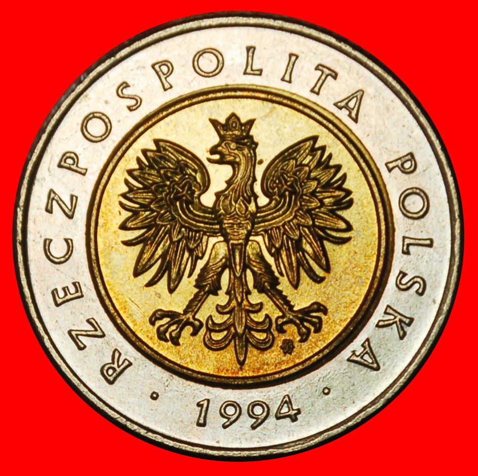  Ⰶ 2 VERKAUFT PRIVAT MÜNZPRÄGEANSTALT(1994-2023):POLEN★5 ZLOTY 1994 STG★BIMETALLISCH! OHNE VORBEHALT!   