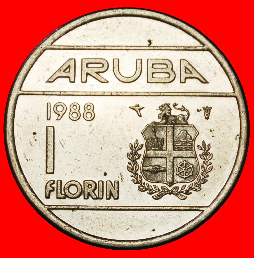  Ⰶ NIEDERLANDE (1986-2013):ARUBA★1 FLORIN 1988! BEATRIX (1980-2013) VZGL STEMPELGLANZ★OHNE VORBEHALT!   